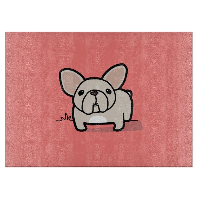 Cream Frenchie Cutting Board (Front)