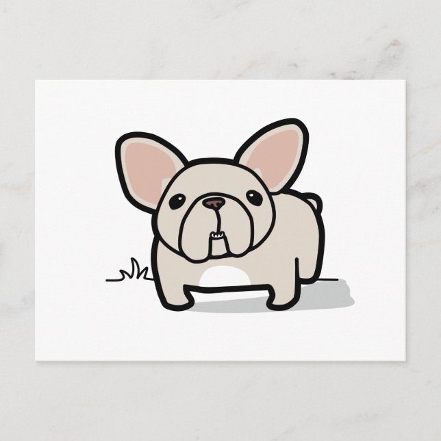 Cream Frenchie Postcard (Front)