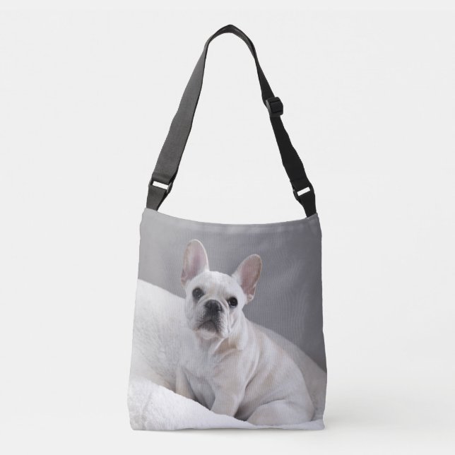 Cream Frenchie Tote Bag (Front)