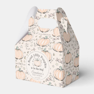 Cream Gender Neutral Little Pumpkin Baby Shower Favour Box