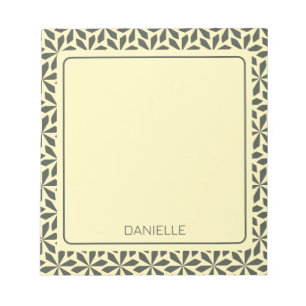 cream geometric design notepad