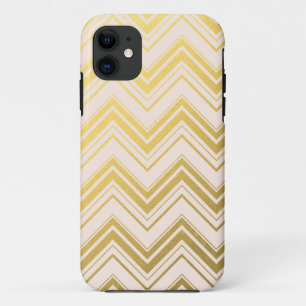 Cream Gold Chevron iPhone 11 Case