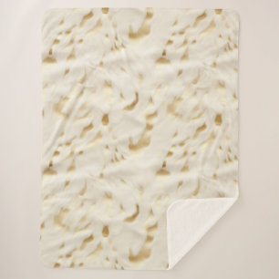 Cream Gold Cowhide Sherpa Blanket
