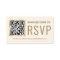 Cream Gold Foil QR Code RSVP Wedding Website