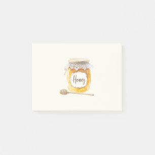 Cream Gold Honey Jar Nourishment Kitchen Post-it Notes