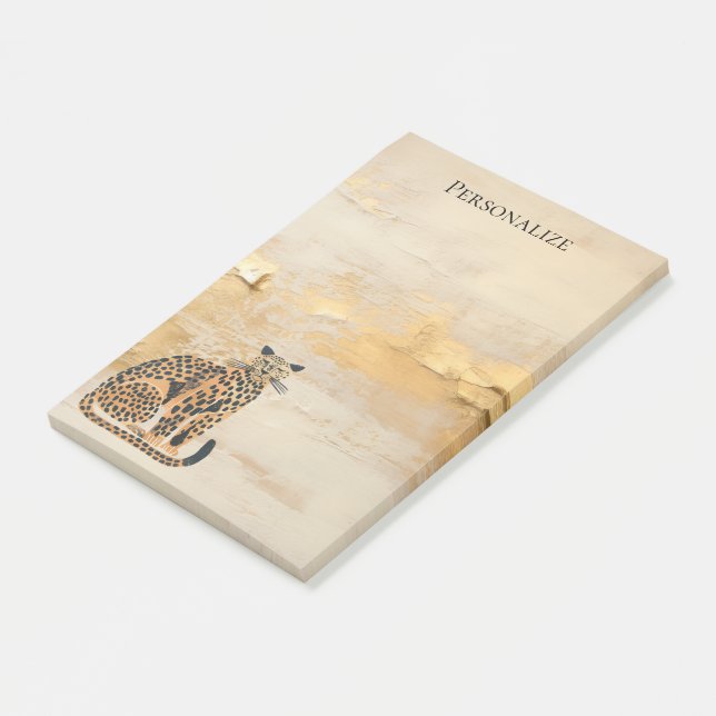 Cream Gold Leopard Animal  Post-it Notes (Angled)