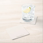 Cream & Gold Personalised Simple Wedding Square Paper Coaster<br><div class="desc">Cream Modern Wedding Paper Coaster.  Simple.  Personalised.  Gold text.  Reception.</div>