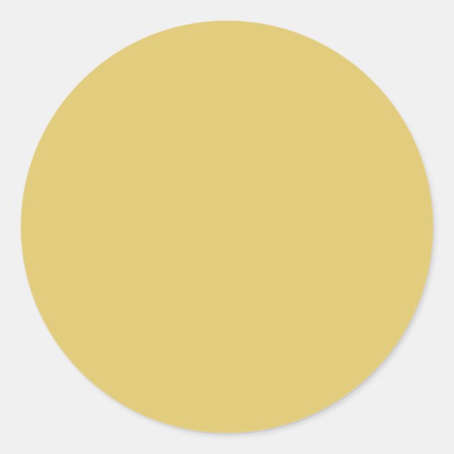 Cream Gold Solid Colour Classic Round Sticker (Front)