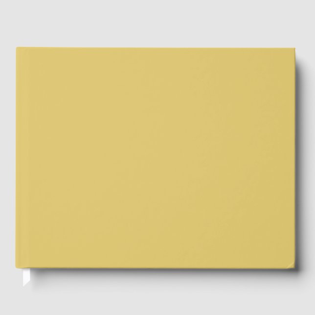 Cream Gold Solid Colour Guest Book (Front)