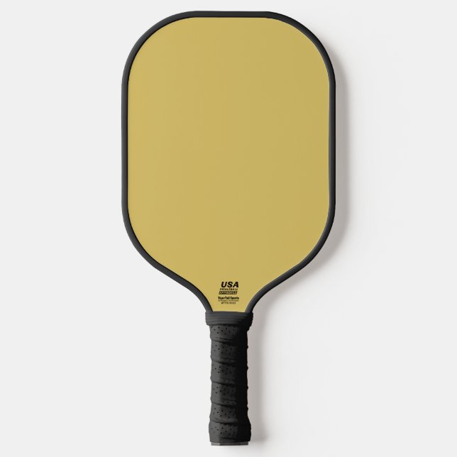 Cream Gold Solid Colour Pickleball Paddle (Front)