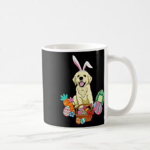 Cream Golden Retriever With Bunny Ear Happy Easter Coffee Mug