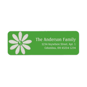 Cream & Green Little Flower 2 Chic Address Labels