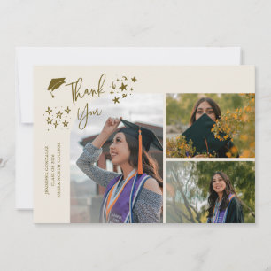 Cream Hand Written Thank You Multi Photo Announcement