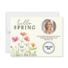 Cream Hello Spring Floral Real Estate Professional