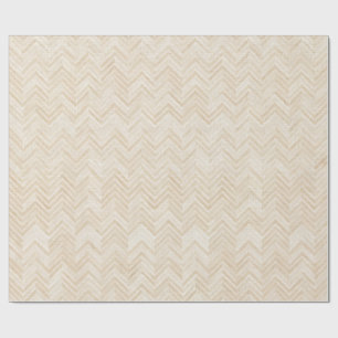 Cream Herringbone Woven Texture Neutral Wrapping Paper
