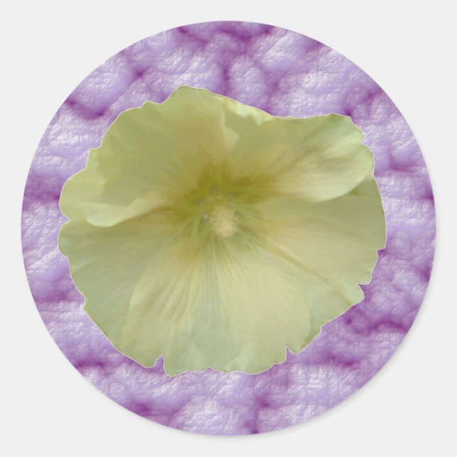 Cream Hollyhcok Sticker (Front)