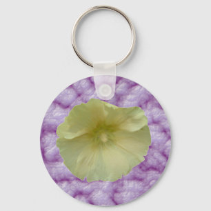 Cream Hollyhock Keychain