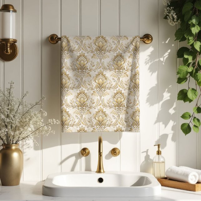 Cream Ivory Bath Towels Soft Victorian-Inspired (Cream Ivory Bath Towels Soft Victorian-Inspired Look)