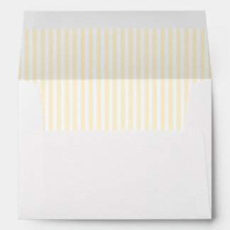 Cream Ivory Vertical Stripe Lined Envelope