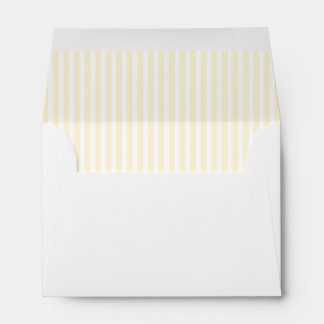 Cream Ivory Vertical Stripe Lined Envelope
