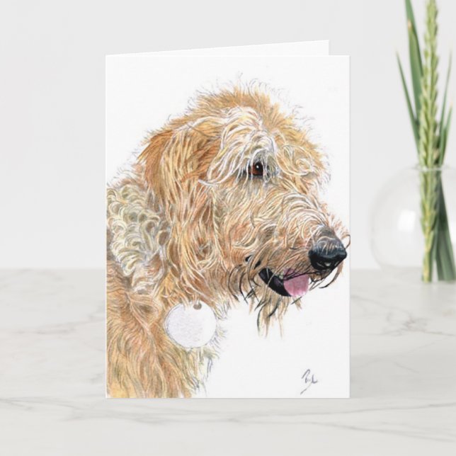 Cream Labradoodle Greeting Card (Front)