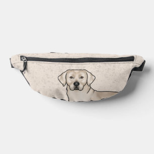 Cream Labrador Retriever Cartoon Lab Dog Head Bum Bags
