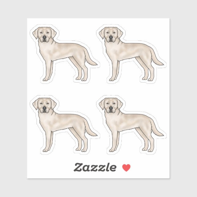 Cream Labrador Retriever Cute Cartoon Lab Dog Art (Sheet)