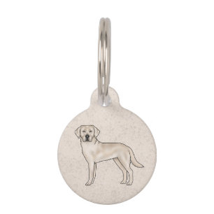 Cream Labrador Retriever Cute Cartoon Lab Dog Pet Tag
