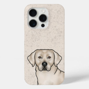 Cream Labrador Retriever Lab Dog Head Portrait iPhone 15 Pro Case