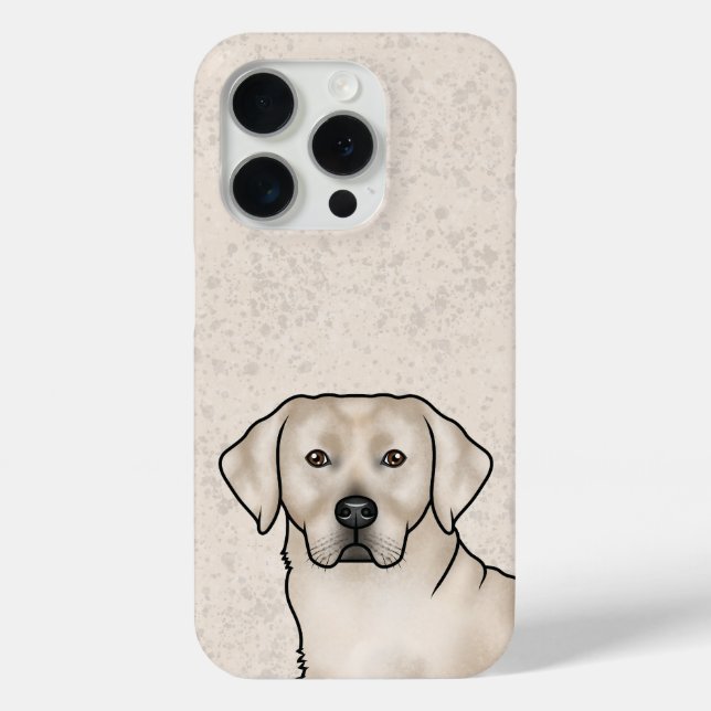Cream Labrador Retriever Lab Dog Head Portrait Case-Mate iPhone Case (Back)