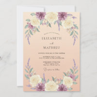 Cream Lavender Floral Artistry Wedding