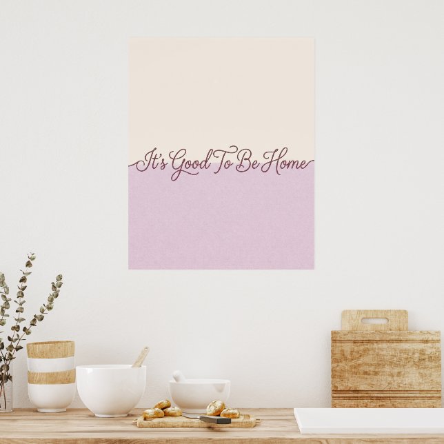 Cream & Lavender Home Quote Wall Art (Kitchen)