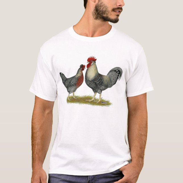 Cream Legbar Chickens T-Shirt (Front)