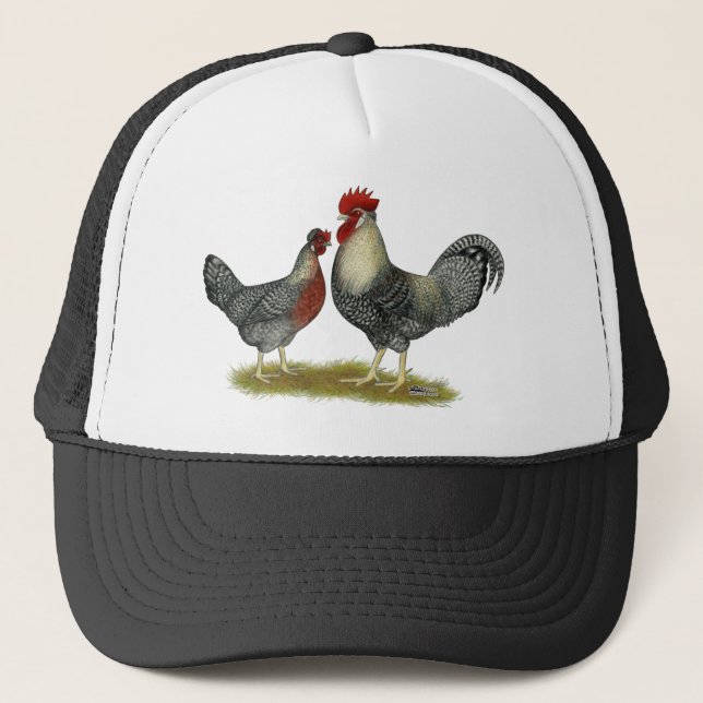 Cream Legbar Chickens Trucker Hat (Front)