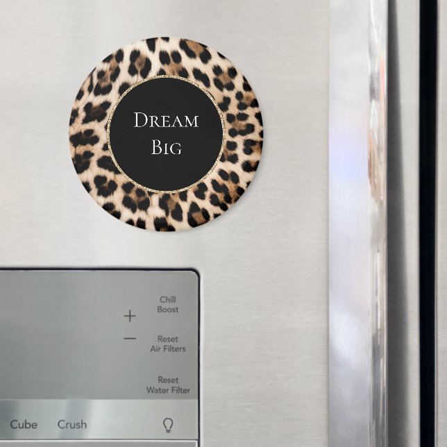 Cream Leopard Animal  Magnet (In Situ (Fridge))