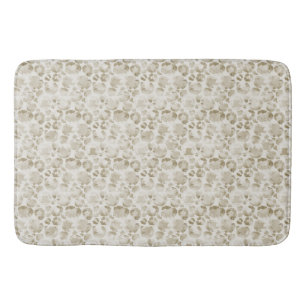 Cream Leopard Print Bath Mat