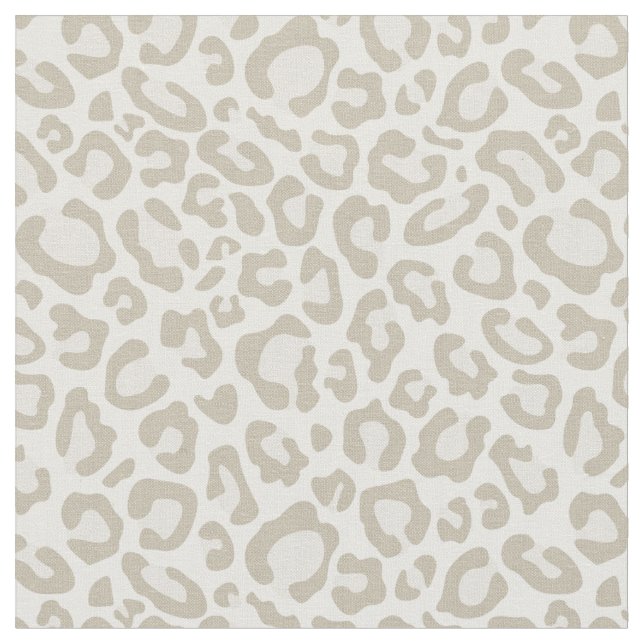 Cream Leopard Print Fabric (Close Up)