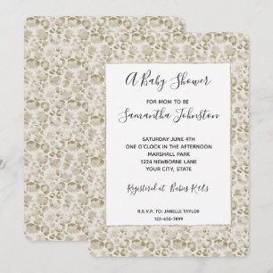 Cream Leopard Print Invitation
