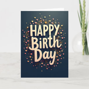 Cream Letter Birthday Card
