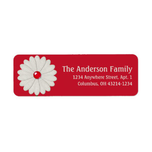 Cream Little Flower Chic Address Labels