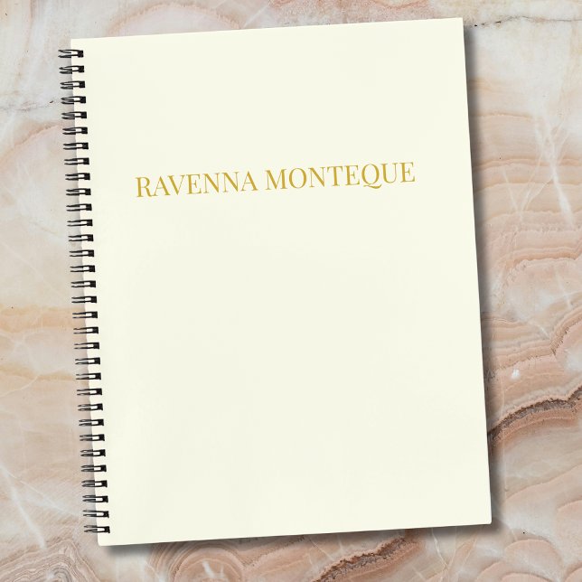 Cream Luxury Custom Serif Name Gift For Her Notebook (Creator Uploaded)