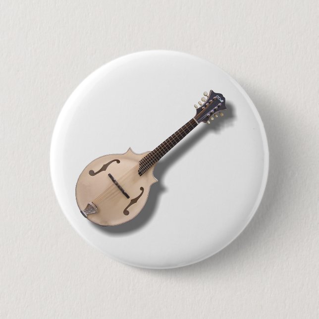 CREAM MANDOLIN-BUTTON 6 CM ROUND BADGE (Front)