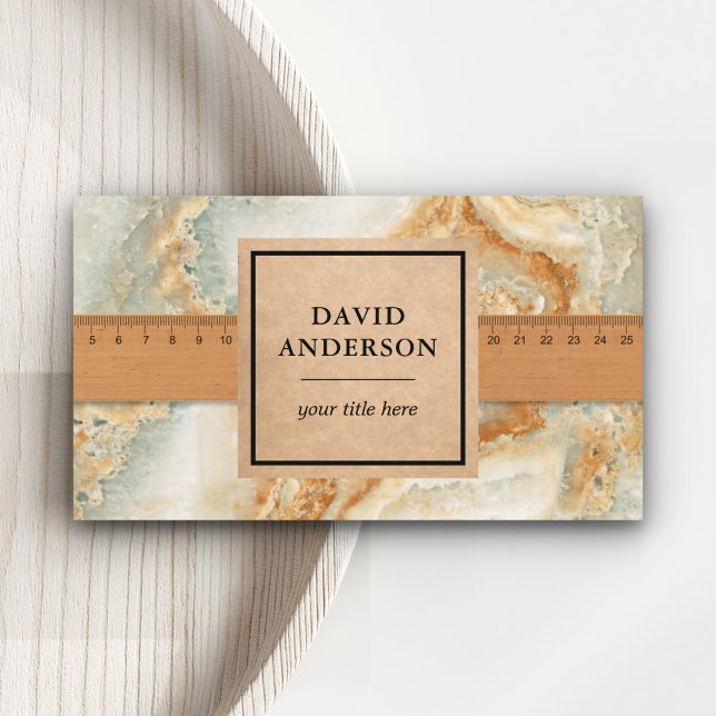 Cream Marble Granite Splashback Kitchen Countertop Business Card (Creator Uploaded)