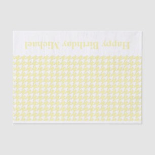Cream Modern Houndstooth w/custom message Tissue Paper