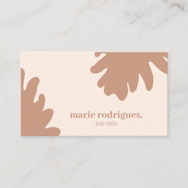 Cream Modern Scannable  Business Card (Front)