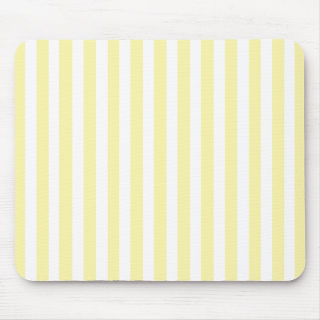 Cream Modern Stripe Mouse Pad (Front)