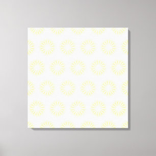 Cream Modern Sunbursts Canvas Print