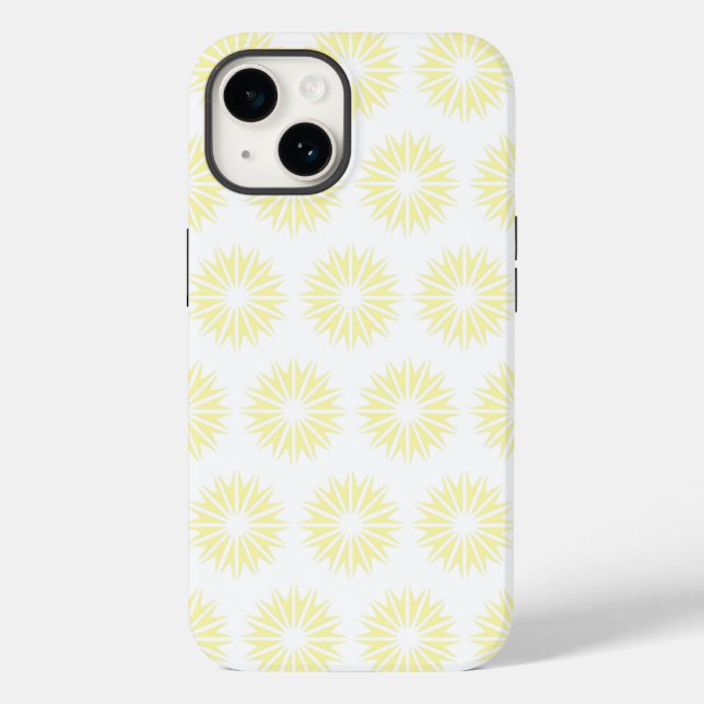 Cream Modern Sunbursts Case-Mate iPhone Case (Back)