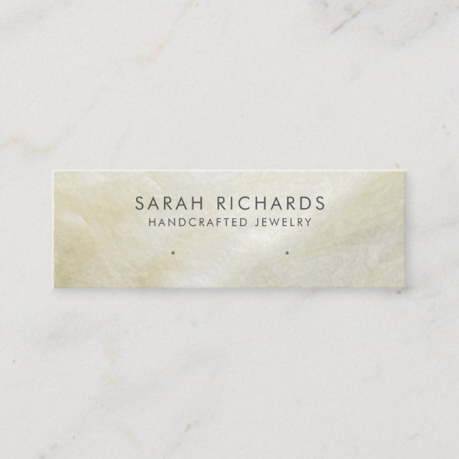 Cream Mother of Pearl Display Earring Mini Business Card (Front)