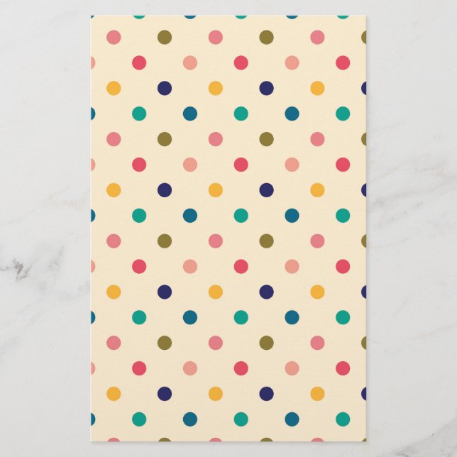 Cream & Multi-Colour Dot Soap Wrap Paper (Front)